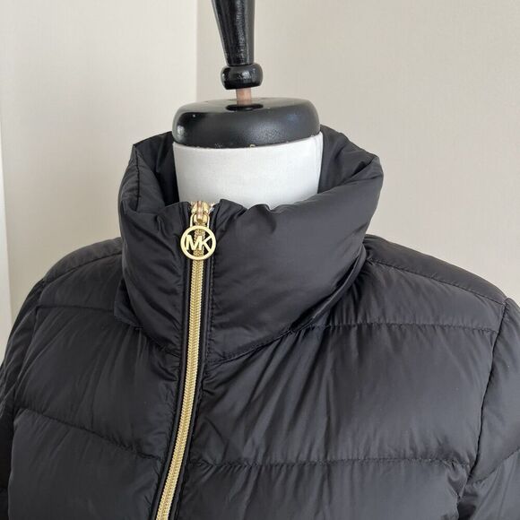 Michael Kors Packable Down Fill Long Coat Puffer Jacket Womens XS Quilted Travel - Picture 10 of 15